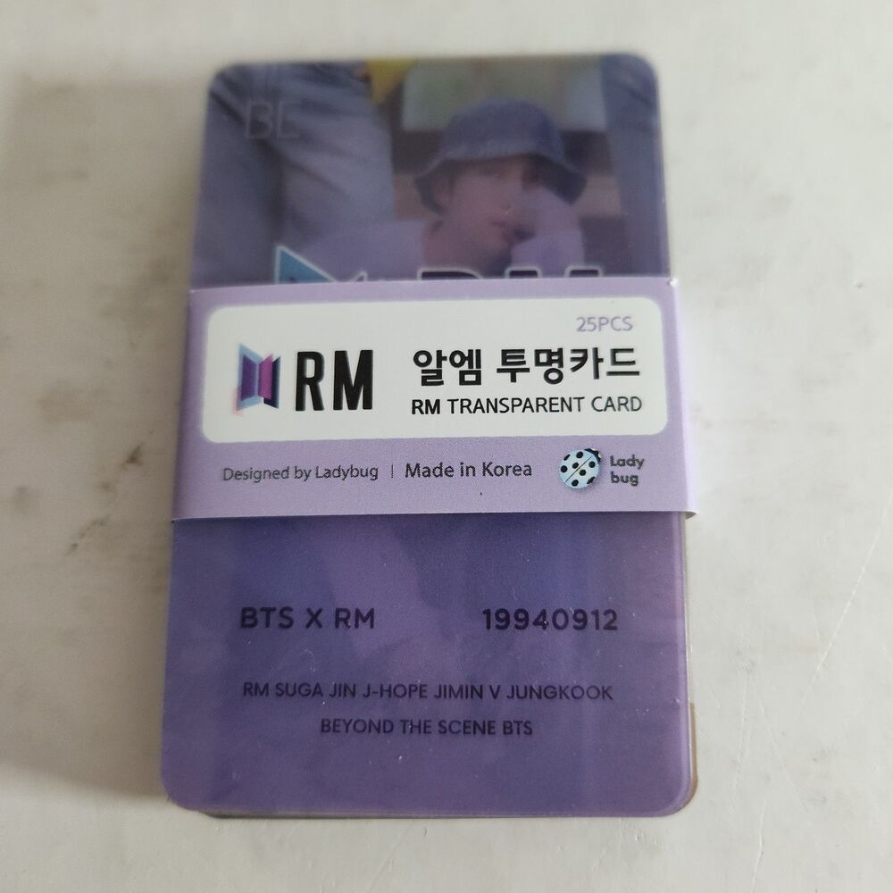 BTS RM Transparent Card  22 Pieces